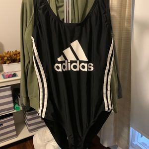 Women’s low back one piece adidas swimsuit